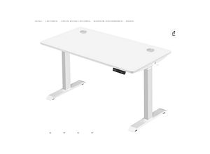 4260565527923 - Höhenverstellbarer Schreibtisch 140x60cm - Elektrisch stufenlos verstellbar Bürotisch Sitz- & Stehtisch Speicherplatz Memory-Funktion - Weiß - Juskys