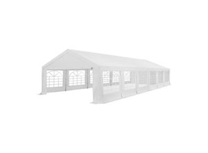 4260565528562 - Partyzelt Gala 6 x 12 m - UV-Schutz Plane Seitenwände - Pavillon Party Zelt Festzelt Weiß