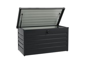 4260565529101 - Metall Aufbewahrungsbox Limani 380 Liter - Outdoor Box - wasserdicht abschließbar - Gartenbox Auflagenbox Kissenbox für Garten Anthrazit - Juskys