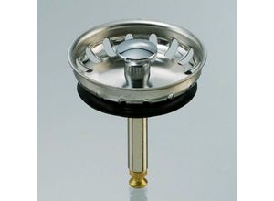 4260567482657 - Keenberk - Edelstahl Siebkörbchen für Spülen-Ablauf Ø54mm ( 1 1 2 Zoll ) mit Excenterbedieng für Teka Spülen Hubstange Ø8mm Gesamtlänge 60mm bis