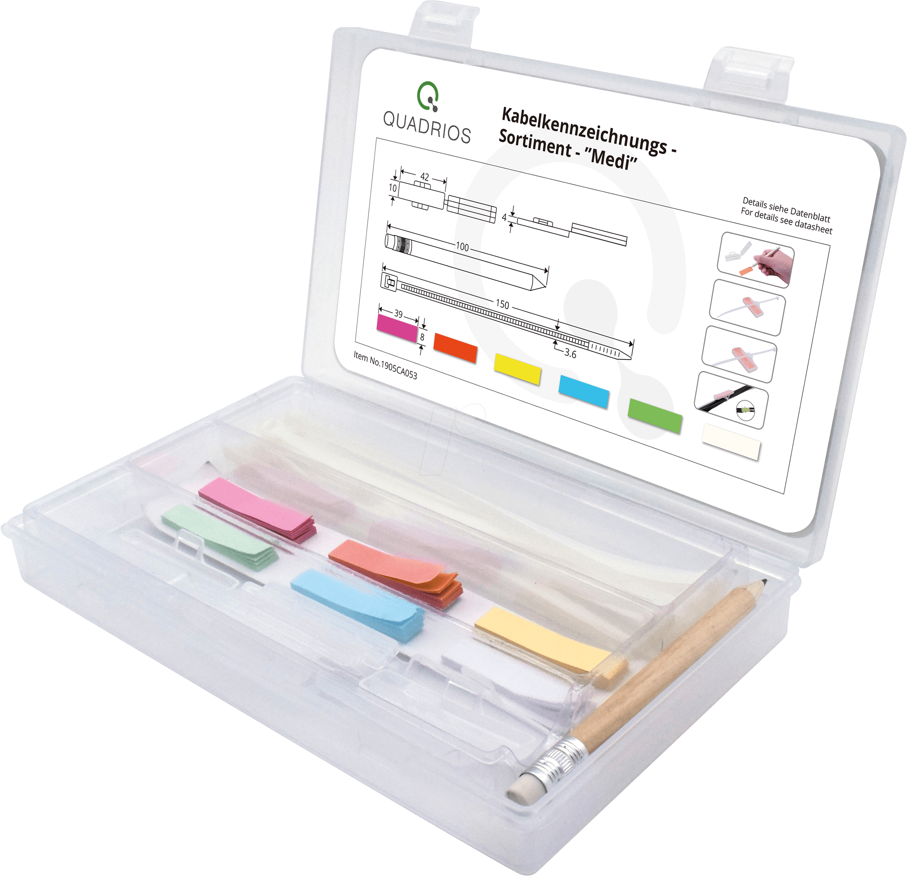 4260573964192 - QUAD 1905CA053 - Kabelkennzeichnungs-Sortiment-Medi 167 teilig