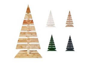 4260575624032 - Floranica Weihnachtsdeko Weihnachtsbaum Lärchenholz Höhe 92 cm Fußbreite 45 cm Natur Holzweihnachtsb