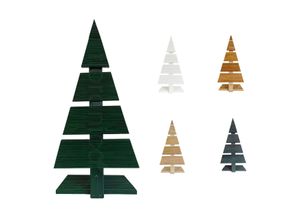 4260575624063 - Floranica Weihnachtsdeko Weihnachtsbaum Lärchenholz Höhe 59 cm Fußbreite 27 cm Grün Holzweihnachtsba