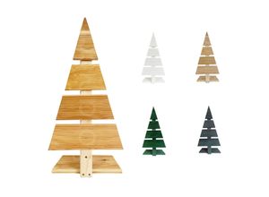 4260575624094 - Floranica Weihnachtsdeko Weihnachtsbaum Lärchenholz Höhe 59 cm Fußbreite 27 cm Natur Holzweihnachtsb