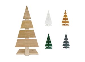 4260575624735 - Floranica Weihnachtsdeko Weihnachtsbaum Lärchenholz Höhe 59 cm Fußbreite 27 cm Unbehandelte Holzweih