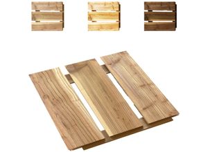 4260575624957 - Floranica Holzterrassenplatten 1 Stück 30x30 cm Lärchenholz Unbehandelt Boden für die Sauna Terrasse