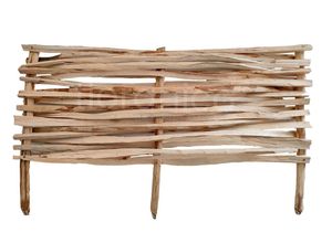 4260575628092 - Floranica Gartenzaun aus Haselholz Beeteinfassung Rasenkanten 1 STK x 40cm x 100cm Zaun Holz Beetumr