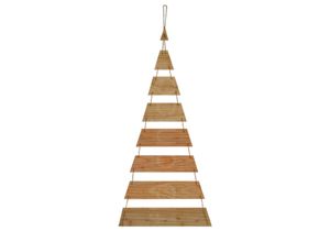 4260575628474 - Floranica Weihnachtsdeko Hängender Weihnachtsbaum Lärchenholz - Höhe 100cm - Holzweihnachtsbaum Weih