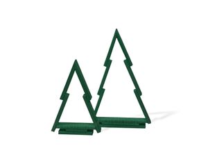 4260575628498 - Floranica® Weihnachtsdeko 2er-Set Weihnachtsbaum Kiefernholz Steckbar Holzweihnachtsbäume Weihnachte