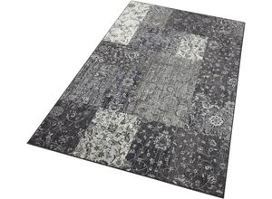 4260578024426 - Teppich HANSE HOME Kirie Teppiche Gr B L 160 cm x 230 cm 9 mm 1 St grau (grau creme) Esszimmerteppiche Patchwork Kurzflor Teppichläufer Modern Vintage Wohnzimmer Flur