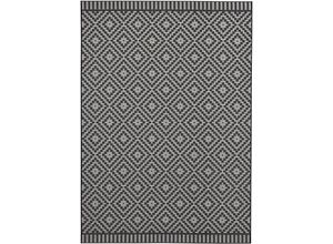 4260578026598 - Teppich FREUNDIN HOME COLLECTION Breeze Teppiche Gr B L 120 cm x 170 cm 8 mm 1 St schwarz (schwarz creme) Esszimmerteppiche