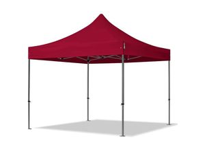 4260578431187 - 3x3m Stahl Faltpavillon ohne Seitenteile rot - (600031)