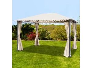 4260578438551 - Rendezvous 3x4 m Softtop Gartenpavillon inkl 4 Seitenteile champagnerfarben - (300114)