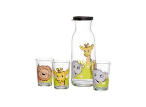 4260578497824 - Kindergläser + Karaffe Dschungeltiere 4er Set