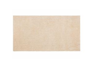 4260580927807 - Beliani - Läufer Teppich Hellbeige Polyester 80 x 150 cm Rechteckig Hochflor Modern Maschinengetuftet Fußbodenheizung Geeignet Wohnzimmer Schlafzimmer