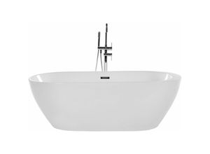 4260580928514 - Beliani - Moderne freistehende Badewanne Acryl oval weiß modern
