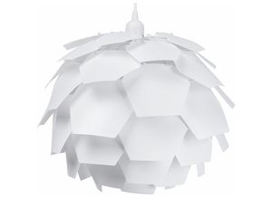 4260580939718 - Beliani - Hängeleuchte Weiß Blumenform Zapfen Kinderzimmer Beleuchtung Modernes Design - Weiß