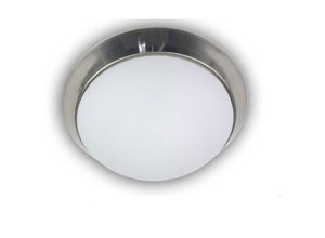 4260581491819 - - led Deckenleuchte   Deckenschale Opalglas matt Dekorring Nickel matt ø 25cm