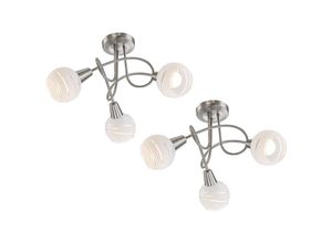 4260581492137 - - 2er Set led Deckenlampen   Deckenstrahler elliott mit satinierten Schirmen