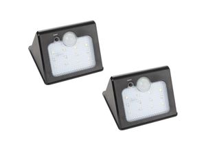 4260581497446 - - 2er Set led Solar Außenwandleuchten wasserdicht mit Bewegungsmelder Downlights