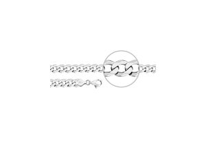 4260581742034 - Silberarmband DER KETTENMACHER Panzerarmband diamantiert P6-S P6-G Armbänder Gr 21 Silber 925 (Sterlingsilber) silberfarben Herren Armbänder Silber