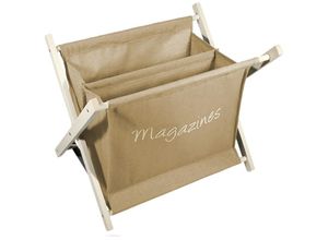 4260581813017 - - Holz Zeitungsständer Braun H32xB37xT26cm-M40867-Braun