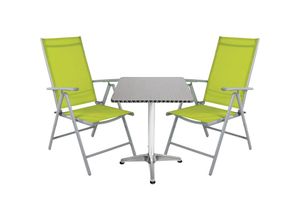 4260581818029 - Bistrogarnitur 3-teilig Aluminium   Silber   Lime-M537504+2xMMC5000GG