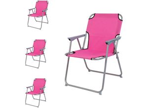 4260581818340 - - 4 Stück Garten   Campingstuhl Oxfort Pink-MPO2600PI-4