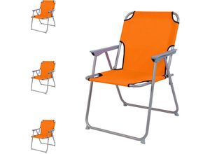 4260581818432 - 4 Stück Garten   Campingstuhl Oxfort Orange-MPO2600O-4