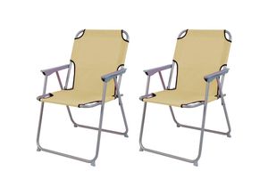 4260581818487 - - 2 Stück Garten   Campingstuhl Oxfort Beige-MPO2600B-2