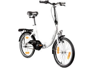 4260582290701 - Agon Cruiser 20 Zoll Klapprad für Damen und Herren 150 - 185 cm StVZO Faltfahrrad Erwachsene tiefer Einstieg weiß