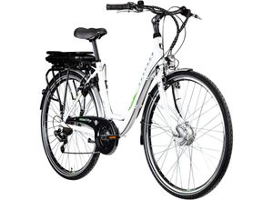 4260582293054 - Z503 E Bike Damen Fahrrad ab 155 cm 28 Zoll Pedelec mit tiefem Einstieg retro Hollandrad 7 Gang Schaltung Stadtrad StVZO