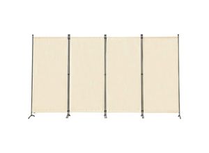 4260584111882 - Paravent 4tlg 333X170CM Sichtschutz Balkonbespannung Balkonsichtschutz Paravent Raumteiler TrennwandBeige - beige - Angel Living