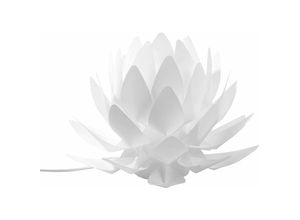 4260586352573 - Beliani - Tischlampe Weiß 30 cm Blumenform Wasserlilie langes Kabel mit Schalter Kinderzimmer Beleuchtung Moderner Stil - Weiß