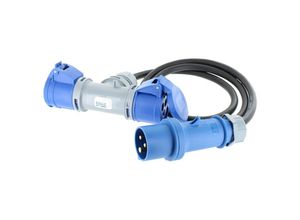 4260587452807 - Kalle Das Kabel - cee 230 v 2-Fach Verteiler kalle Blue Länge 25mm² 15 Meter