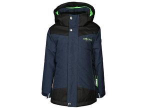 4260587495651 - TROLLKIDS - Winterjacke KIDS NOREFJELL meliert in navy grün Gr98