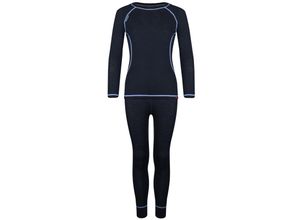 4260587499581 - TROLLKIDS - Unterwäsche-Set MERINO BASELAYER mit Wolle lang in anthracite blue Gr110