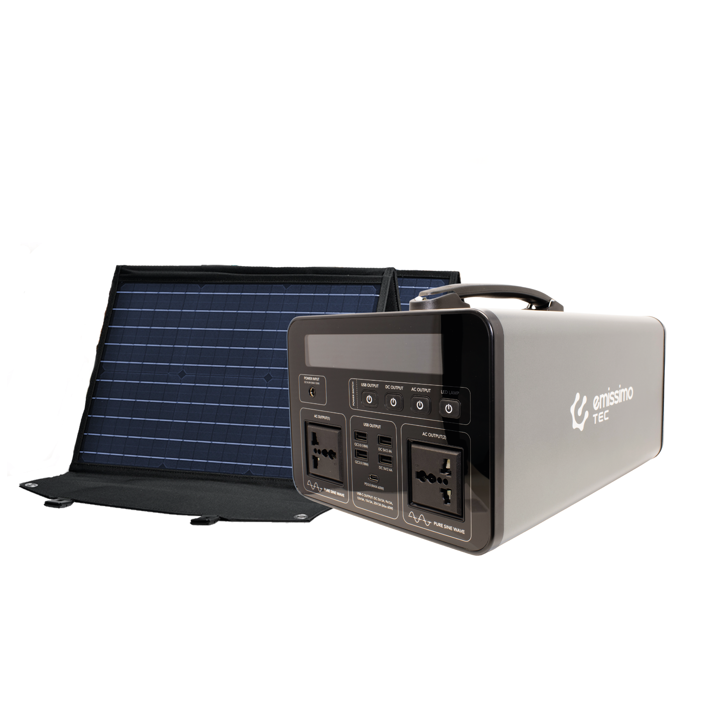 4260587968971 - Emissimo Tec Starter Set Mobiler Strom 1000W Power Station + 100W Solar Panel 4260587968971 - Emissimo Tec Starter Set Mobiler Strom 1000W Power Station + 100W Solar Panel