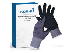4260592563741 - K&k Dichtungstechnik - kör4u Arbeitshandschuhe Elite 1000 Nitril-Beschichtung Größe 7 (s) 10 Paar