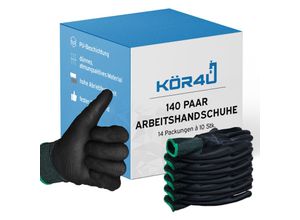 4260592564458 - K&k Dichtungstechnik - kör4u Arbeitshandschuhe Basic 50 PU-Beschichtung Größe 7 (s) 140 Paar