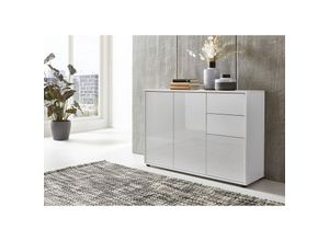 4260593579680 - Kommode »Mailand 10« in weiß  weiß Hochglanz lackiert Schubladenkommode Anrichte Sideboard - Weiß - Bmg Möbel