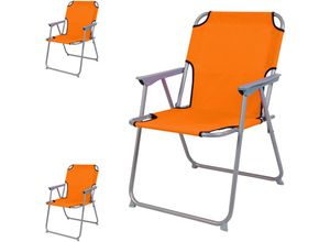 4260598013448 - 3 Stück Garten   Campingstuhl Oxfort Orange-MPO2600O-3-neu