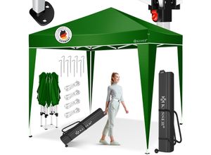 4260598875046 - KESSER® Pavillon 3x3m wasserdicht inkl Tragetasche mit Rollen Pop-Up Klicksystem UV-Schutz 50+ Faltpavillon Gartenzelt Partyzelt Metall-Verstrebungen