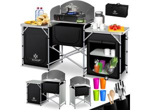 4260598875121 - KESSER® Campingschrank Campingküche mit Aluminiumgestell inklTragetasche  Kocherschrank für Camping  Campingmöbel  Outdoor