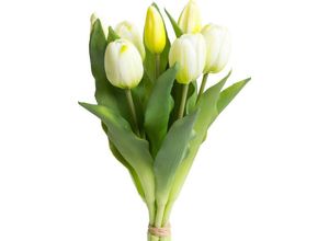 4260600491981 - Kunstblume Willa Tulpe Botanic-Haus Höhe 32 cm Tulpenbündel im 7er-Set beige|weiß