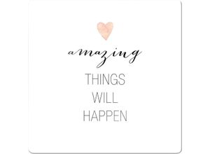 4260600520483 - Glasbild WALL-ART Confetti & Cream - Amazing things will happen Bilder Gr B H T 30 cm x 30 cm x 04 cm rosa Glasbilder Bilder