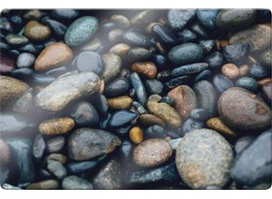 4260600520582 - Glasbild WALL-ART Steinstrand 02 Bilder Gr B H T 80 cm x 60 cm x 04 cm bunt Glasbilder Glasposter modern