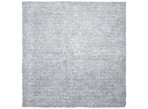 4260602376774 - Teppich Grau Meliert Polyester 200 x 200 cm Quadratisch Hochflor Modern Maschinengetuftet Fußbodenheizung Geeignet Wohnzimmer Schlafzimmer Flur - Grau