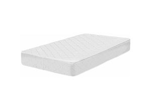 4260602378389 - Beliani - Taschenfederkernmatratze Weiß 90 x 200 cm Orthopädisch duo Medium   Fest Härtegrad