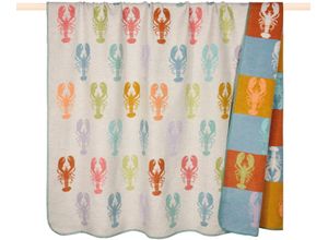 4260603964116 - Wohndecke PAD LOBSTER Wohndecken Gr B L 150 cm x 200 cm bunt (multi) Decken Made in Europe